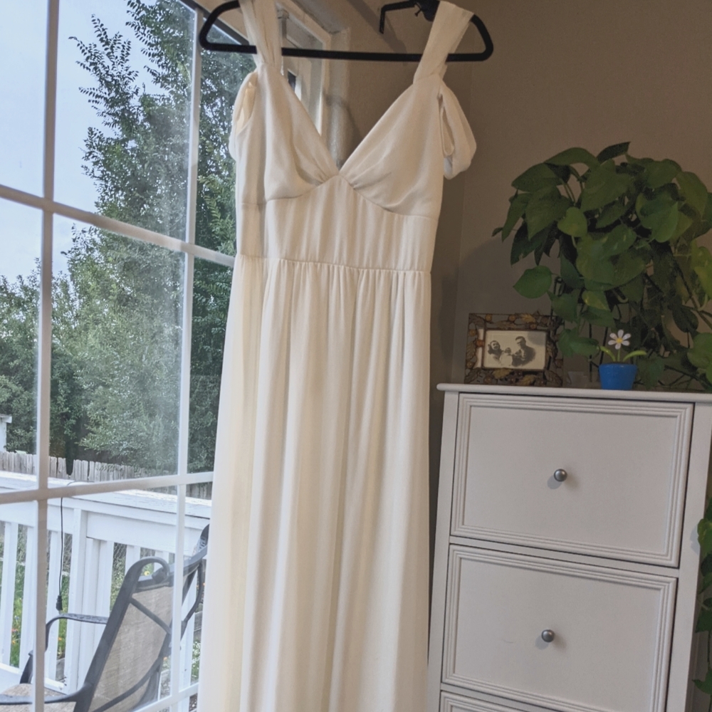 Romantic cream long dress